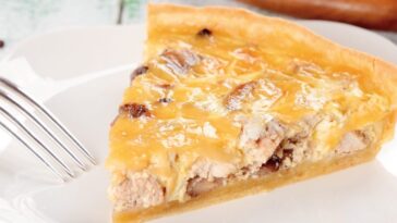 Quiche με μανιτάρια και πράσα