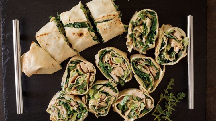 Κρύα wraps με κοτόπουλο