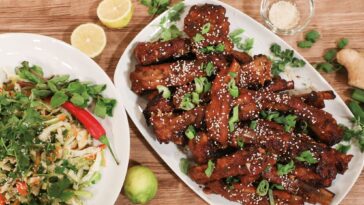 Kινέζικα spare ribs και ασιατικό κόλσλο