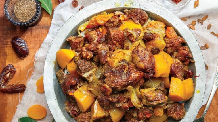 Περσικό ταζίν με αρνί (tagine)