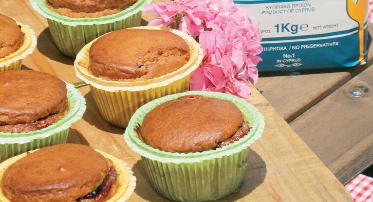Muffins με φραγκοστάφυλο